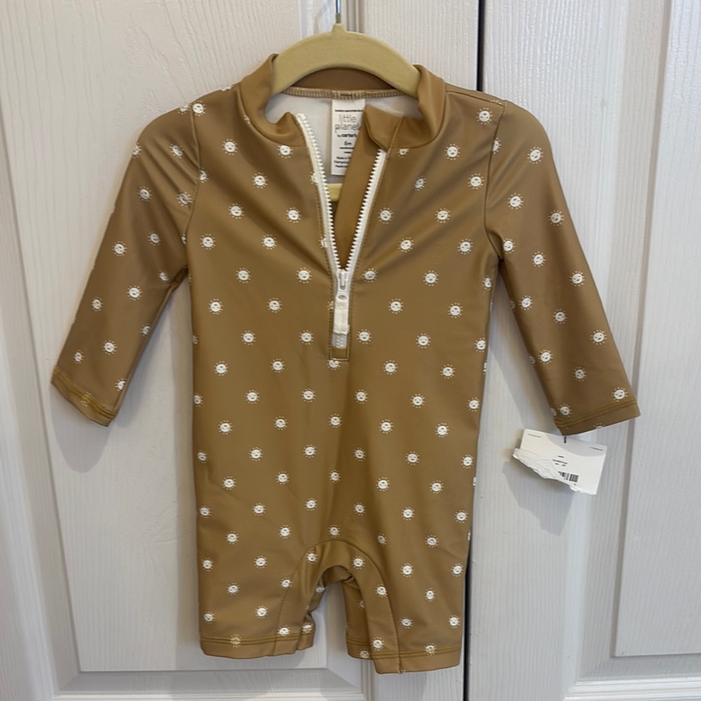 Carter's swimsuit with Polka Dots and Collared Neckline